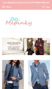How mepinky.com looks like on a mobile device such as an iPhone.