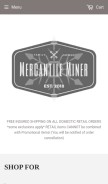 How mercantileminer.com looks like on a mobile device such as an iPhone.