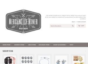 How mercantileminer.com looks like on a tablet such as an iPad.