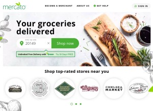 How mercato.com looks like on a tablet such as an iPad.