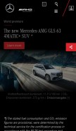 How mercedes-amg.com looks like on a mobile device such as an iPhone.