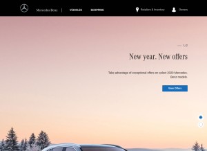 How mercedes-benz.ca looks like on a tablet such as an iPad.