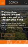 How mercer.edu looks like on a mobile device such as an iPhone.