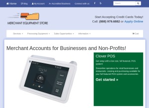 How merchantequip.com looks like on a tablet such as an iPad.
