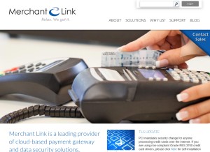 How merchantlink-lab.com looks like on a tablet such as an iPad.