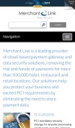 How merchantlink.com looks like on a mobile device such as an iPhone.