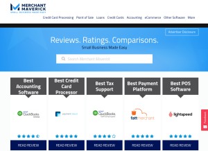 How merchantmaverick.com looks like on a tablet such as an iPad.