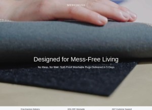 How mercirugs.com.au looks like on a tablet such as an iPad.