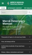 How merckvetmanual.com looks like on a mobile device such as an iPhone.