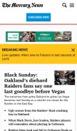 How mercurynews.com looks like on a mobile device such as an iPhone.