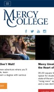 How mercy.edu looks like on a mobile device such as an iPhone.