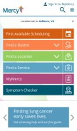 How mercy.net looks like on a mobile device such as an iPhone.
