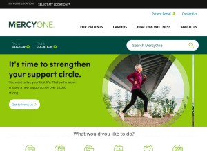 How mercyone.org looks like on a tablet such as an iPad.