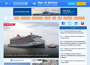 How meretmarine.com looks like on a tablet such as an iPad.