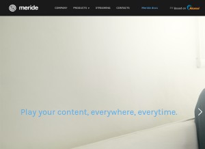 How meride.tv looks like on a tablet such as an iPad.