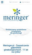 How meringer.pl looks like on a mobile device such as an iPhone.
