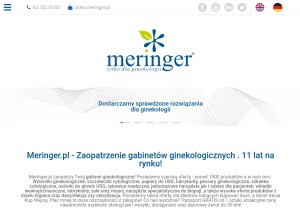 How meringer.pl looks like on a tablet such as an iPad.