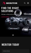 How meritor.com looks like on a mobile device such as an iPhone.