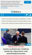 How merkur.de looks like on a mobile device such as an iPhone.