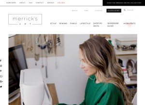 How merricksart.com looks like on a tablet such as an iPad.