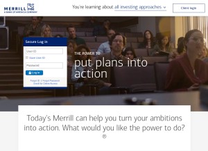 How merrill.com looks like on a tablet such as an iPad.