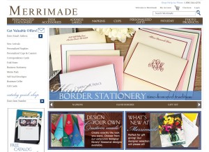 How merrimade.com looks like on a tablet such as an iPad.