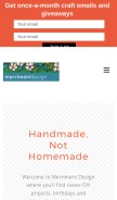 How merrimentdesign.com looks like on a mobile device such as an iPhone.