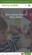 How merrymaids.com looks like on a mobile device such as an iPhone.