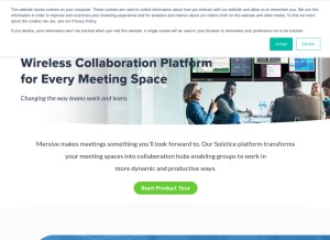 How mersive.com looks like on a tablet such as an iPad.