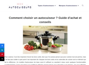 How mes-autocuiseurs.com looks like on a tablet such as an iPad.