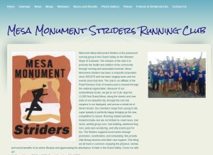 How mesamonumentstriders.com looks like on a tablet such as an iPad.