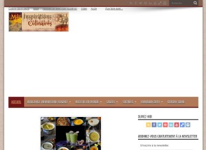 How mesinspirationsculinaires.com looks like on a tablet such as an iPad.