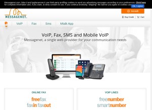 How messagenet.it looks like on a tablet such as an iPad.