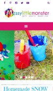 How messylittlemonster.com looks like on a mobile device such as an iPhone.