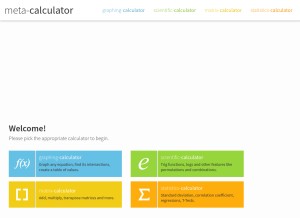 How meta-calculator.com looks like on a tablet such as an iPad.