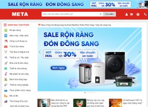 How meta.vn looks like on a tablet such as an iPad.