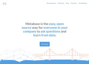 How metabase.com looks like on a tablet such as an iPad.