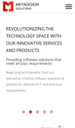 How metadesignsolutions.com looks like on a mobile device such as an iPhone.