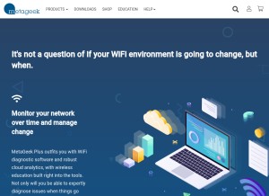 How metageek.com looks like on a tablet such as an iPad.