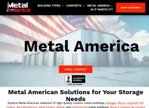 How metalbuildingsnorthamerica.com looks like on a tablet such as an iPad.