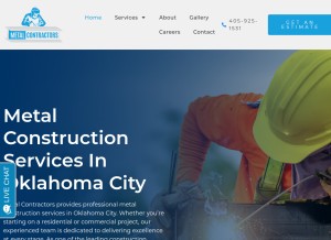 How metalcontractors.com looks like on a tablet such as an iPad.