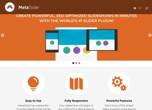 How metaslider.com looks like on a tablet such as an iPad.