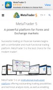 How metatrader5.com looks like on a mobile device such as an iPhone.