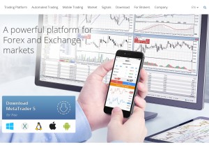 How metatrader5.com looks like on a tablet such as an iPad.
