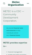 How metec1.org looks like on a mobile device such as an iPhone.