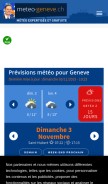 How meteo-geneve.ch looks like on a mobile device such as an iPhone.
