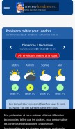 How meteo-londres.eu looks like on a mobile device such as an iPhone.