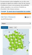 How meteo.fr looks like on a mobile device such as an iPhone.