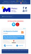 How meteo.gr looks like on a mobile device such as an iPhone.