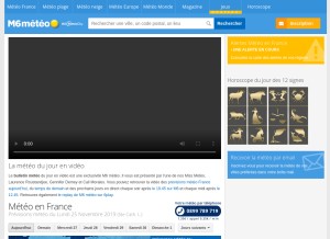 How meteocity.com looks like on a tablet such as an iPad.